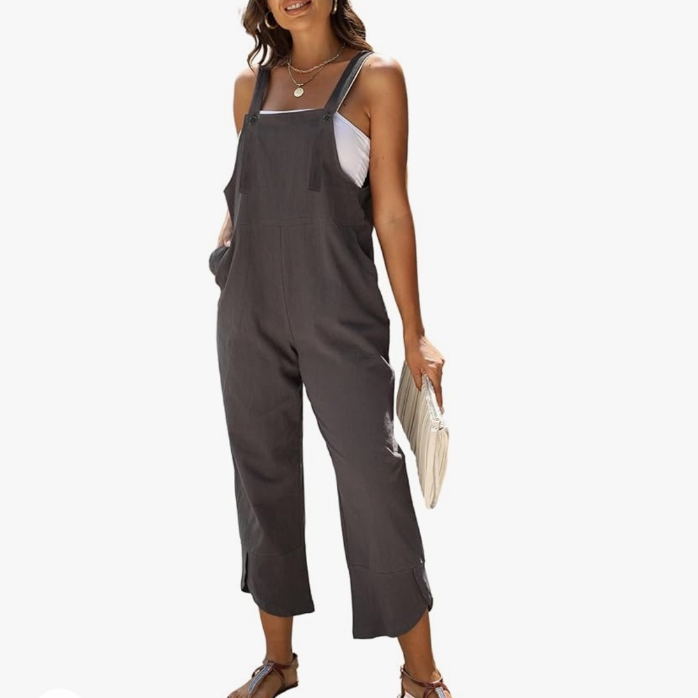 Amebelle Women’s Sleeveless Cotton Adjustable Romper - Size Small